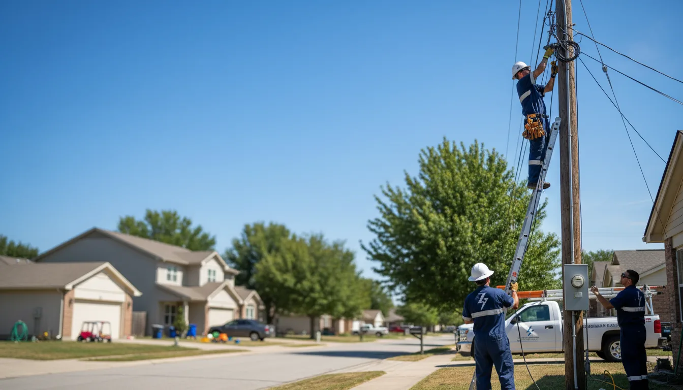 Residential electrician providing installation services in Claremont, VA